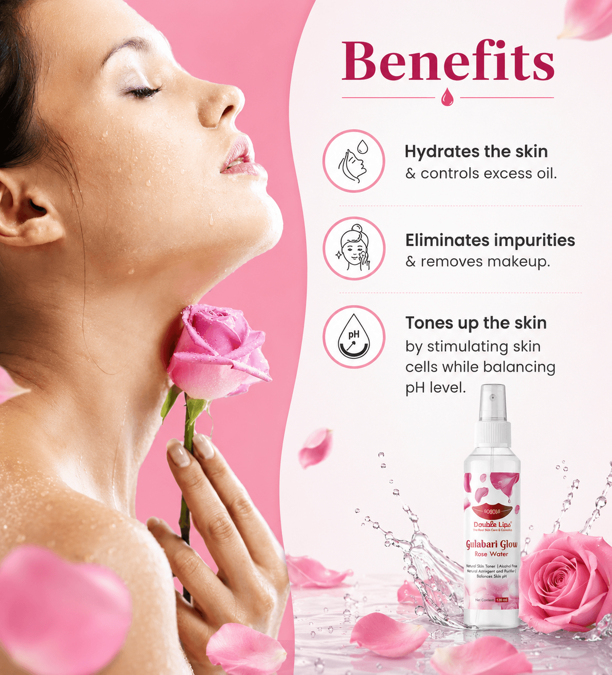 glycerine (100gm) + rose water (120ml) + vitamin e (20 capsules) skin care combo glycerine (100gm) + rose water (120ml) + vitamin e (20 capsules) skin care combo